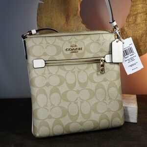 Coach Mini Rowan File Bag Crossbody • Signature Canvas • NWT